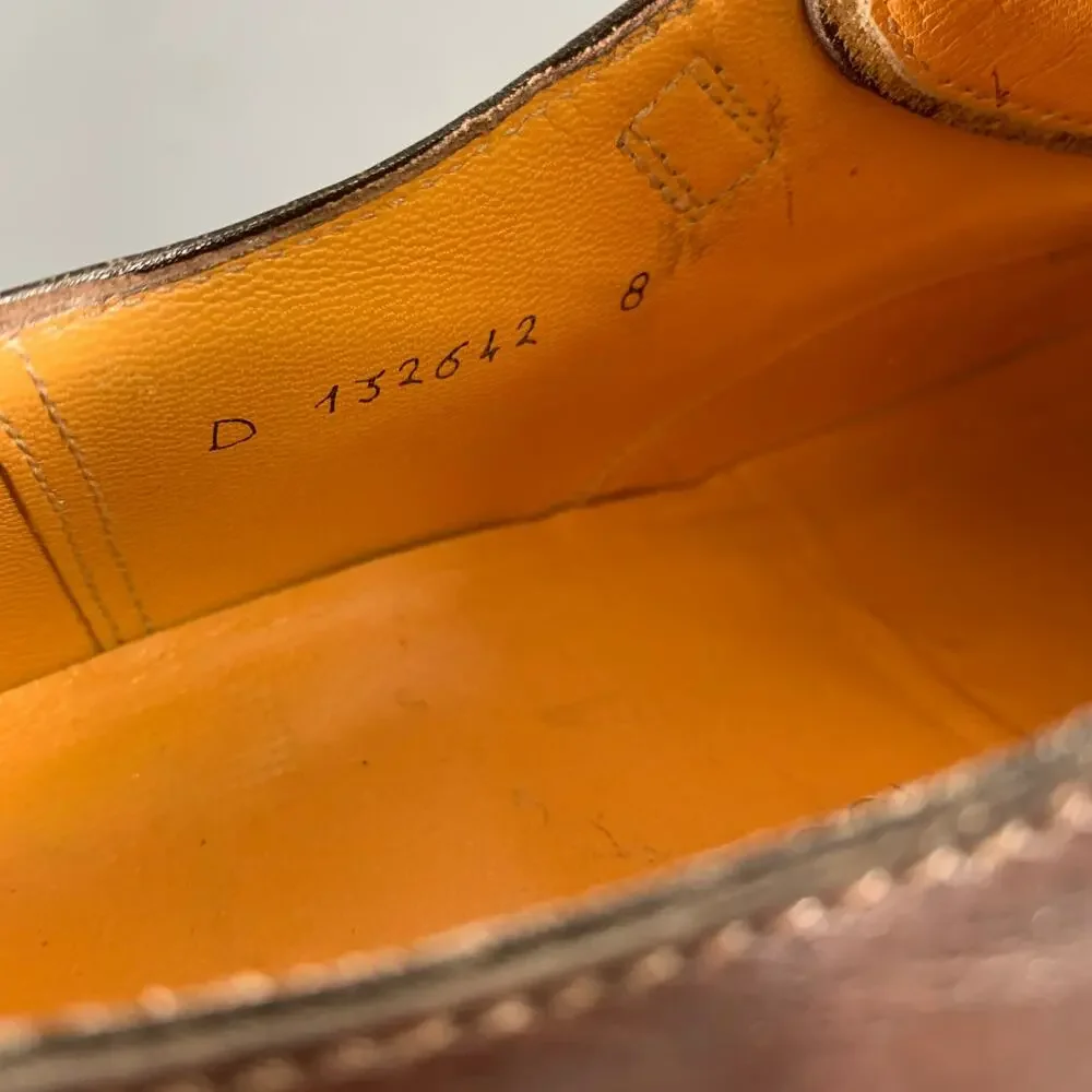 JOHN LOBB Size 9 Brown Leather Monk Strap Loafers